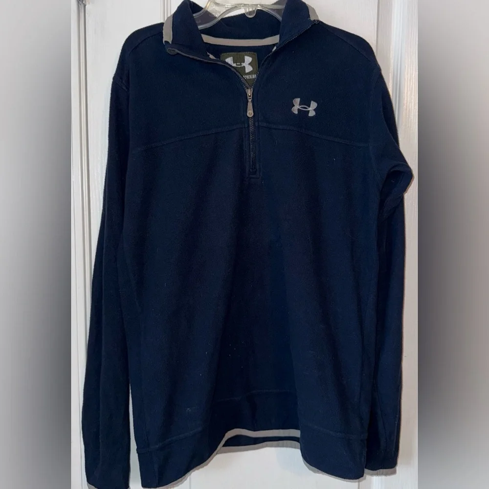 Under Armour Navy Blue Quarter Zip Performance Pullover Size S